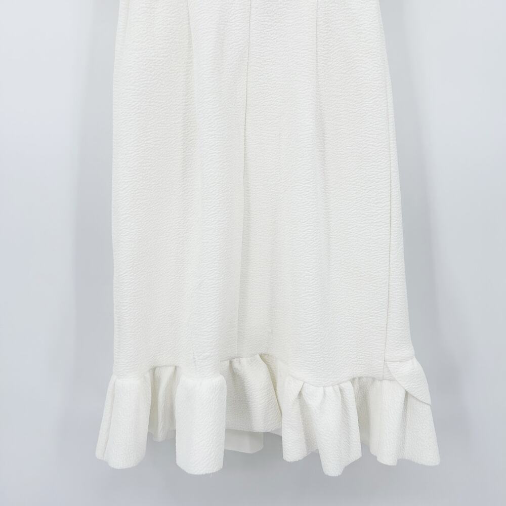 Hello  Molly White Ruffle Mini Dress Womens US XS AU 6 Cotton‑Blend Party Dress - Picture 10 of 10